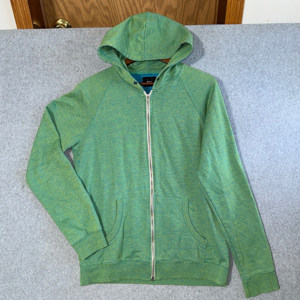 BDG Urban Outfitters Green Heather Zip Up Hoodie Large Y2K Grunge Skate